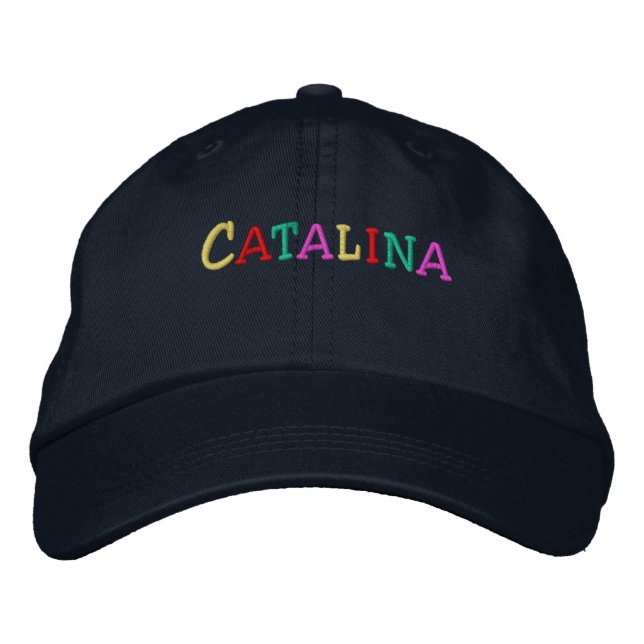 Namedrop Nation_Catalina mehrfarbig Bestickte Baseballkappe (Vorderseite)
