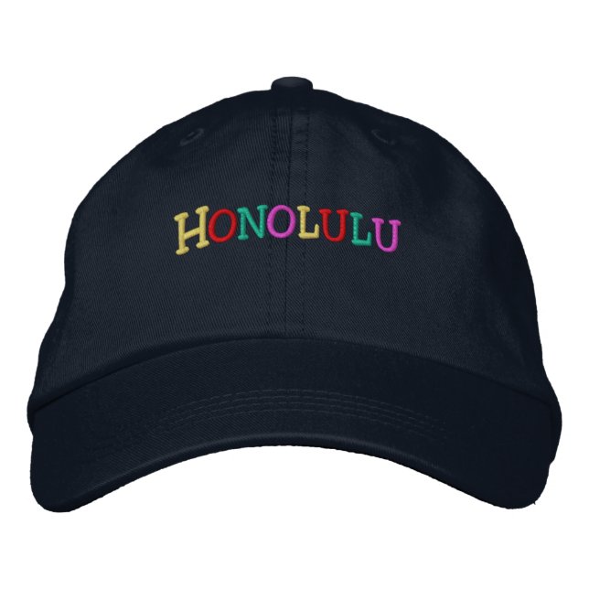 Namedrop Nation_Honolulu mehrfarbig Bestickte Kappe (Vorderseite)