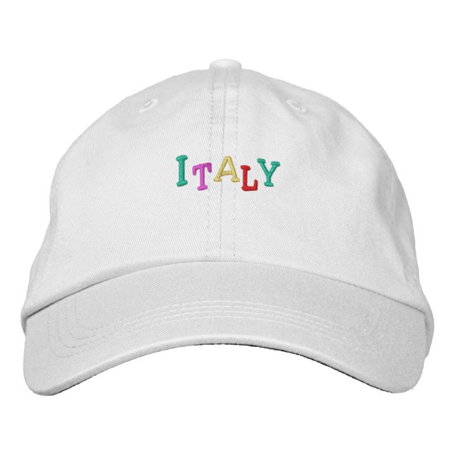 Namedrop Nation_Italien mehrfarbig Bestickte Kappe (Vorderseite)