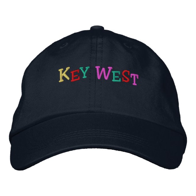 Namedrop Nation_Key West mehrfarbig Bestickte Kappe (Vorderseite)