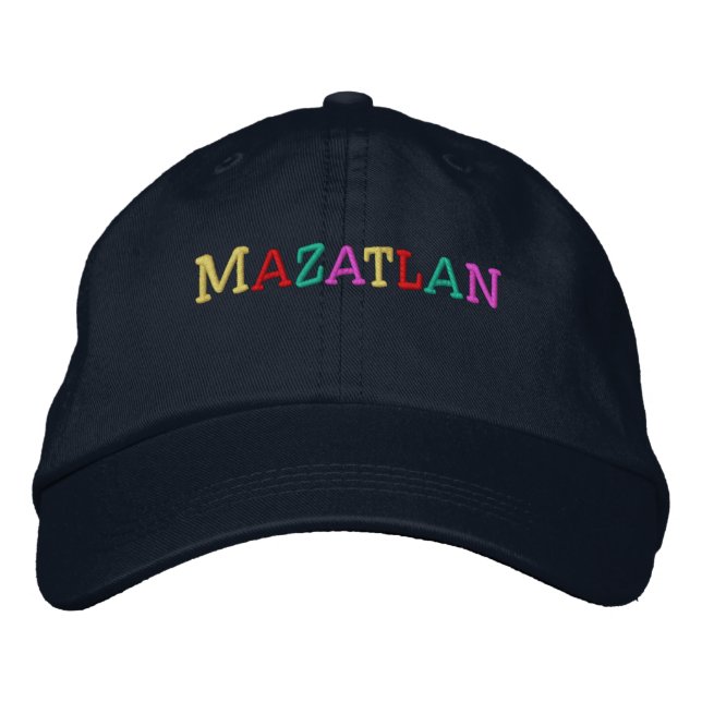Namedrop Nation_Mazatlan mehrfarbig Bestickte Kappe (Vorderseite)
