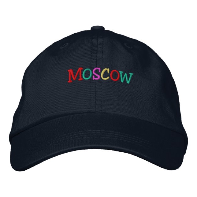 Namedrop Nation_Moskau mehrfarbig Bestickte Baseballkappe (Vorderseite)
