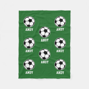 Namefußbalball-Muster-Fleecedecke Fleecedecke