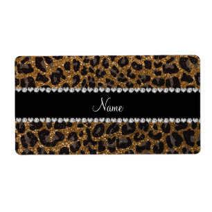 NamegoldGlitter-Leoparddruck