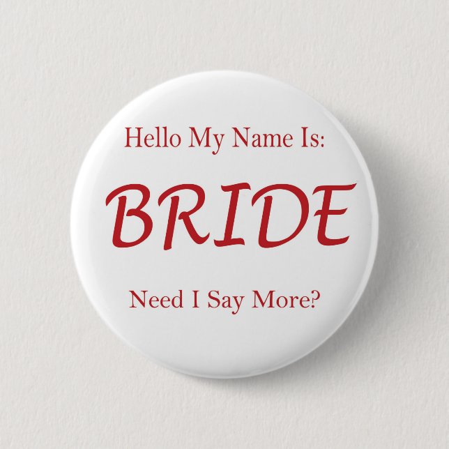 NameIsBride Button (Vorderseite)