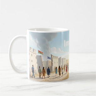 Nameless Horse Across Pale Desert Dunes Tasse
