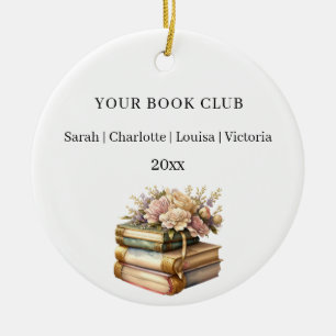 Namen der Buchclub-Mitglieder Keramik Ornament