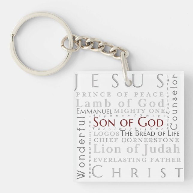 Namen der Jesus-Schlüsselkette Schlüsselanhänger (Vorderseite)