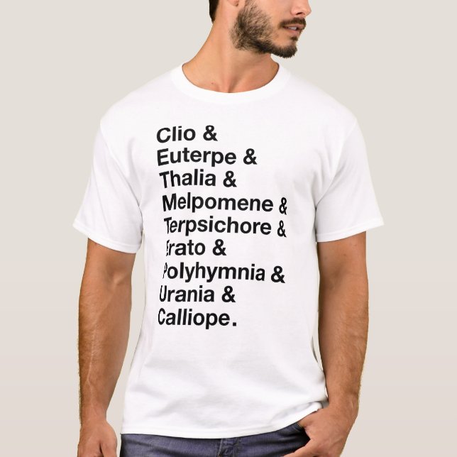 Namen der neun Musen T-Shirt (Vorderseite)