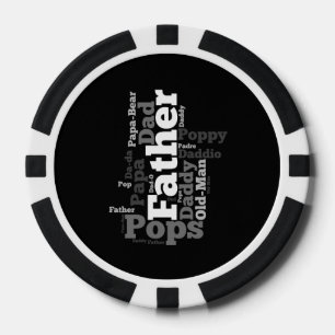 Namen der Vatertagskollektion des Vaters Pokerchips