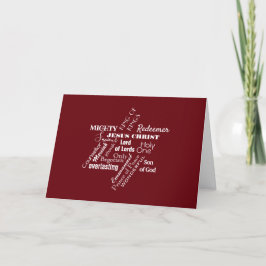 Namen der Weihnachtssternkarte Feiertagskarte