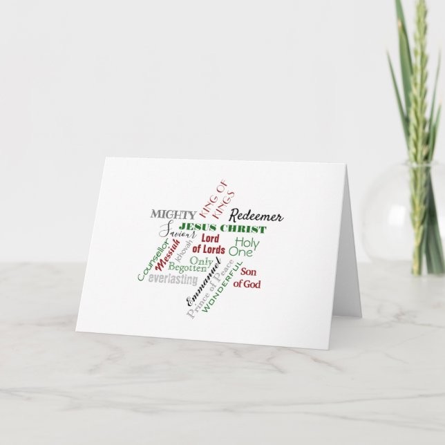 Namen der Weihnachtssternkarte Feiertagskarte (Vorderseite)