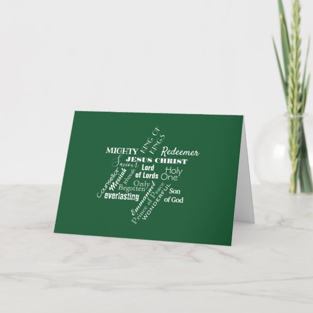 Namen der Weihnachtssternkarte Feiertagskarte (Vorderseite)