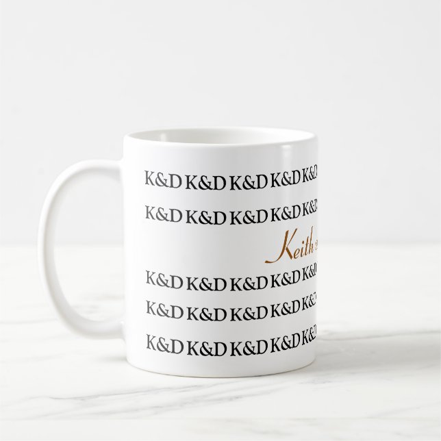Namen des Ehepaares personalisiert Kaffeetasse (Links)
