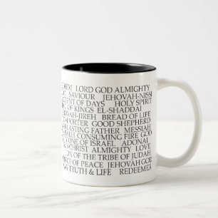 NAMEN DES GOTTES ZWEIFARBIGE TASSE