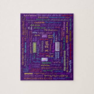 Namen des Gottpuzzlespiels mit Zinn