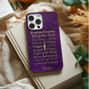 Namen des Lila Fall Jesus iPhone 15 Hülle