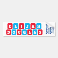 Namen: Elija und Douglasnametag/Aufkleber