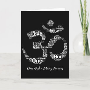 Namen Gottes im Om-Symbol Yoga inspiriert Aum  Karte