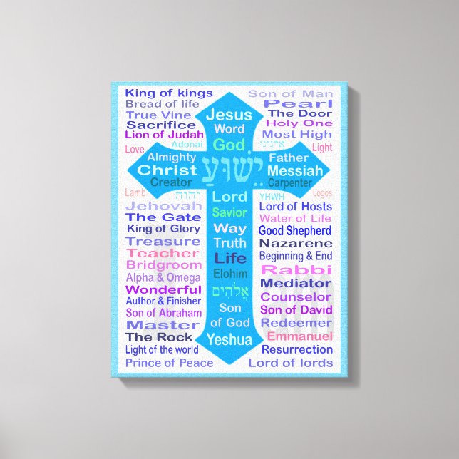 Namen Gottes und Jesus Leinwanddruck (Vorderseite)