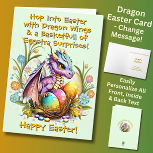 Namen hinzufügen, Eggstra Dragon Wings, Ostern Karte