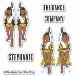 Namen hinzufügen Majorette / Tänzer Sticker Roter 