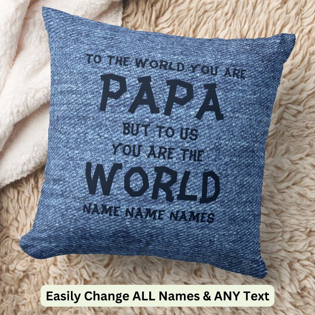 Namen hinzufügen - zur Welt sind Sie PAPA Großvate Kissen (Von Creator hochgeladen)
