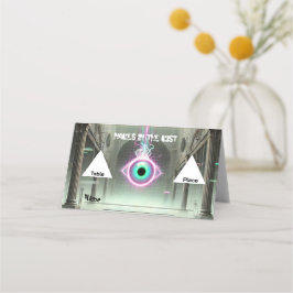 👁️ "Namen im Nebel" Weiße Platzkarte 👁️