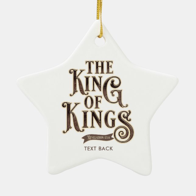 Namen Jesu Christi Der König der Könige Bibel Keramik Ornament (Hinten)