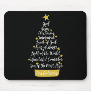 Namen Jesu Christlichen Glaubens Weihnachtsbaum Ch Mousepad