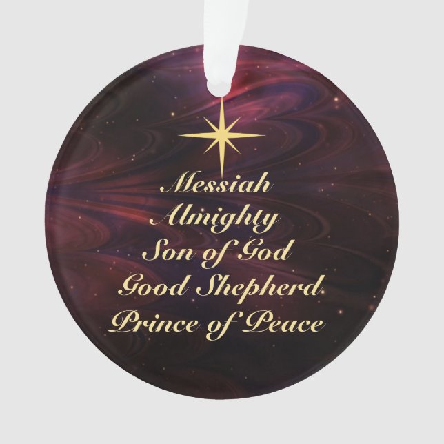 Namen Jesu - Maßgeschneiderte Weihnachtsschmuck Ornament (Vorderseite)