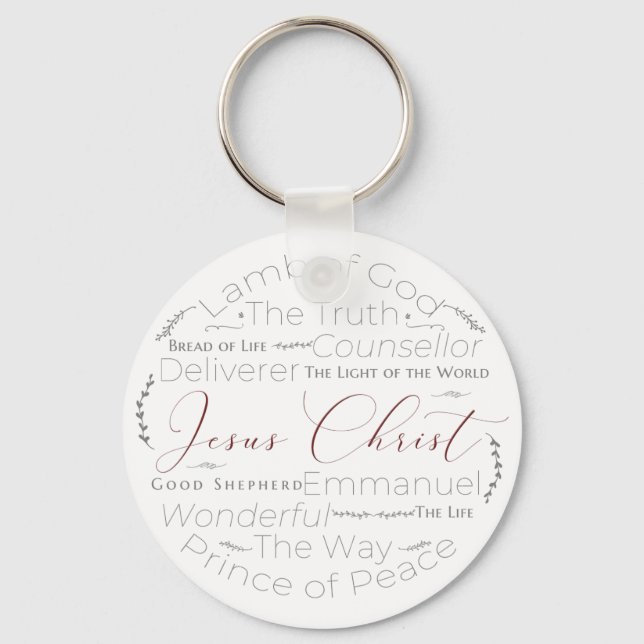 Namen Jesu Script Typografie Schlüsselkette Schlüsselanhänger (Vorderseite)