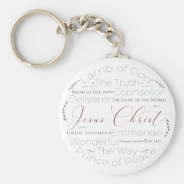 Namen Jesu Script Typografie Schlüsselkette Schlüsselanhänger