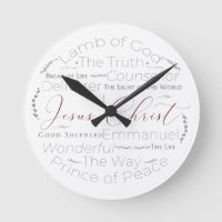 Namen Jesu Script Typografie Uhr