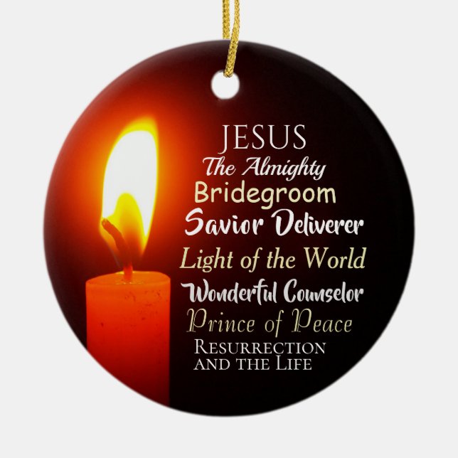 Namen Jesu Weihnachten, Prinz des Friedens, Errett Keramik Ornament (Vorne)