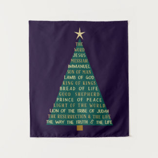 Namen Jesu Weihnachtsbaum Wandteppich