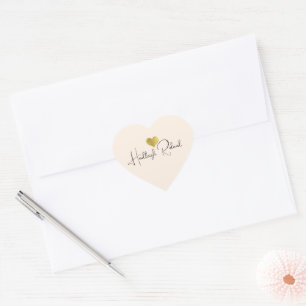 Namen Kalligrafie Monogramm Herz Herz-Aufkleber