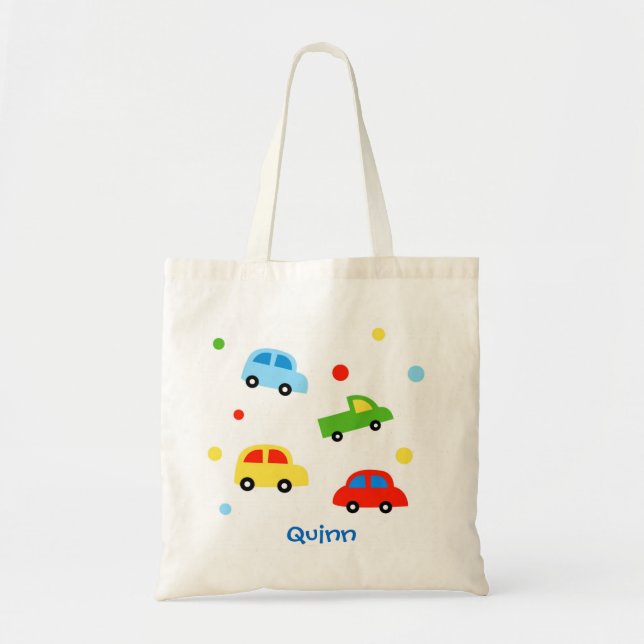 Namen-Leinwandtasche des Auto-LKWs personalisierte Tragetasche (Vorne)