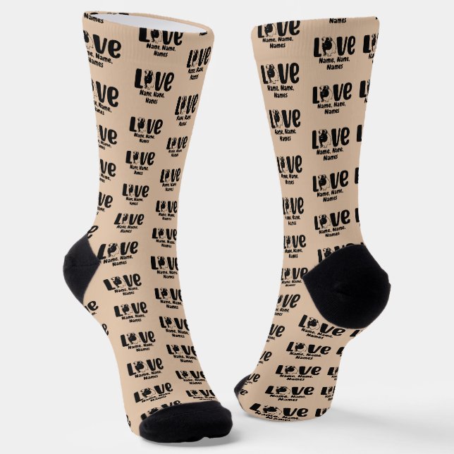 Namen oder Text hinzufügen, Guinea Schweinefleisch Socken (Gewinkelt)