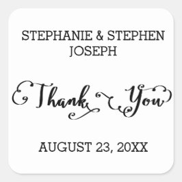 Namen Script Vielen Dank - Square Sticker