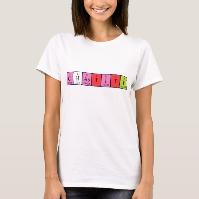 Namen-Shirt der periodischen Tabelle der T-Shirt (Vorderseite)