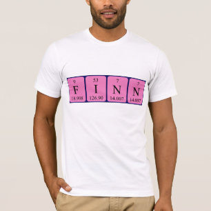 Namen-Shirt der periodischen Tabelle des Finn T-Shirt