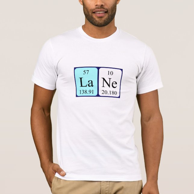 Namen-Shirt der periodischen Tabelle des Wegs T-Shirt (Vorderseite)