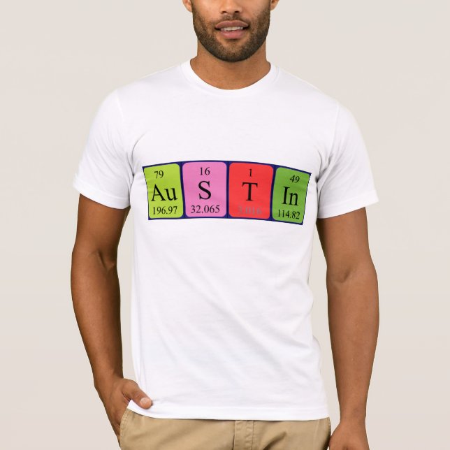 Namen-Shirt periodischer Tabelle Austins T-Shirt (Vorderseite)