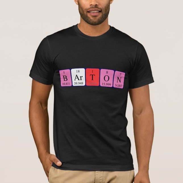 Namen-Shirt periodischer Tabelle Bartons T-Shirt (Vorderseite)