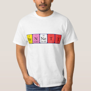 Namen-Shirt periodischer Tabelle Bennett T-Shirt