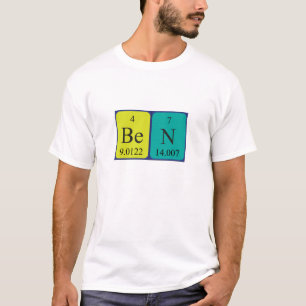 Namen-Shirt periodischer Tabelle Bens T-Shirt