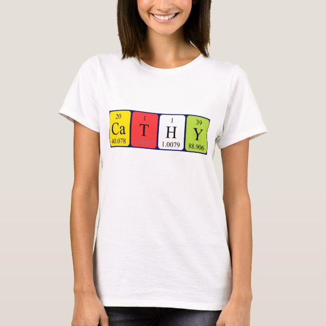 Namen-Shirt periodischer Tabelle Cathy T-Shirt (Vorderseite)