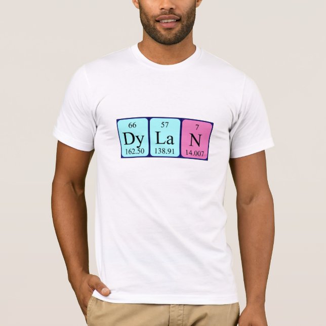 Namen-Shirt periodischer Tabelle Dylans T-Shirt (Vorderseite)