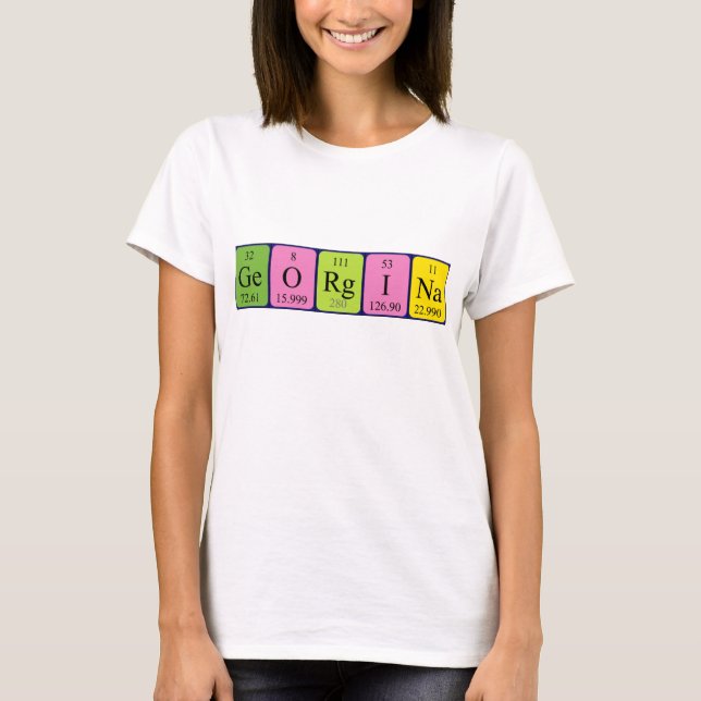 Namen-Shirt periodischer Tabelle Georgina T-Shirt (Vorderseite)